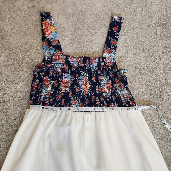 Vintage Honolulu Hawaii Smocked Tank Midi Dress Summer Retro Tiki Beach Resort - Picture 10 of 16